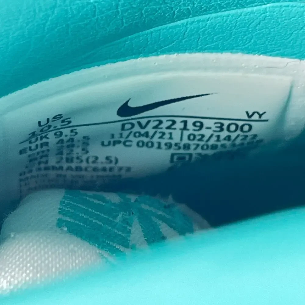Nike Air Force 1 Mid Premium Washed Teal Casual Shoes DV2219-300 Mens Size 10.5